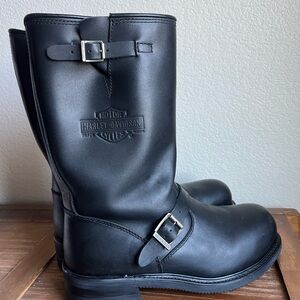 Harley-Davidson Men’s Black Leather Engineer Oil Resistant Motorcycle Boots